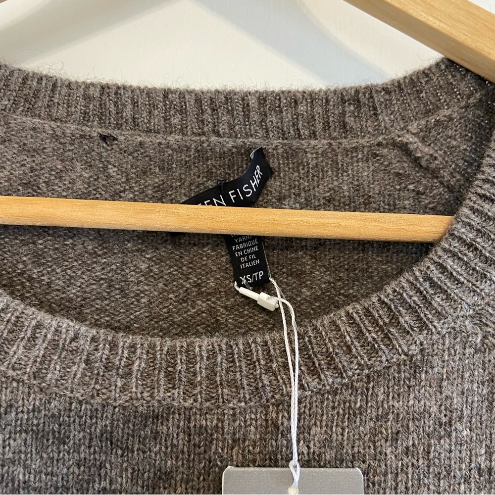Eileen Fisher Merino Yak blend Colorblock sweater - Picture 5 of 7